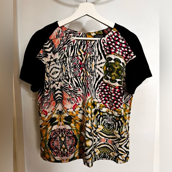 TopShop short sleeve Blouse US 8 - Picture 1 of 7